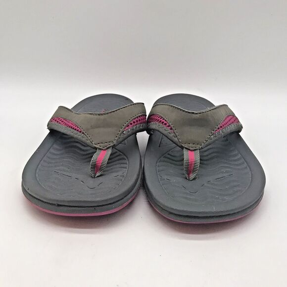 Cabela’s Sport Sandals Women's 6 Gray & Hot Pink Slip On Waterproof Flip Flops - Picture 2 of 10